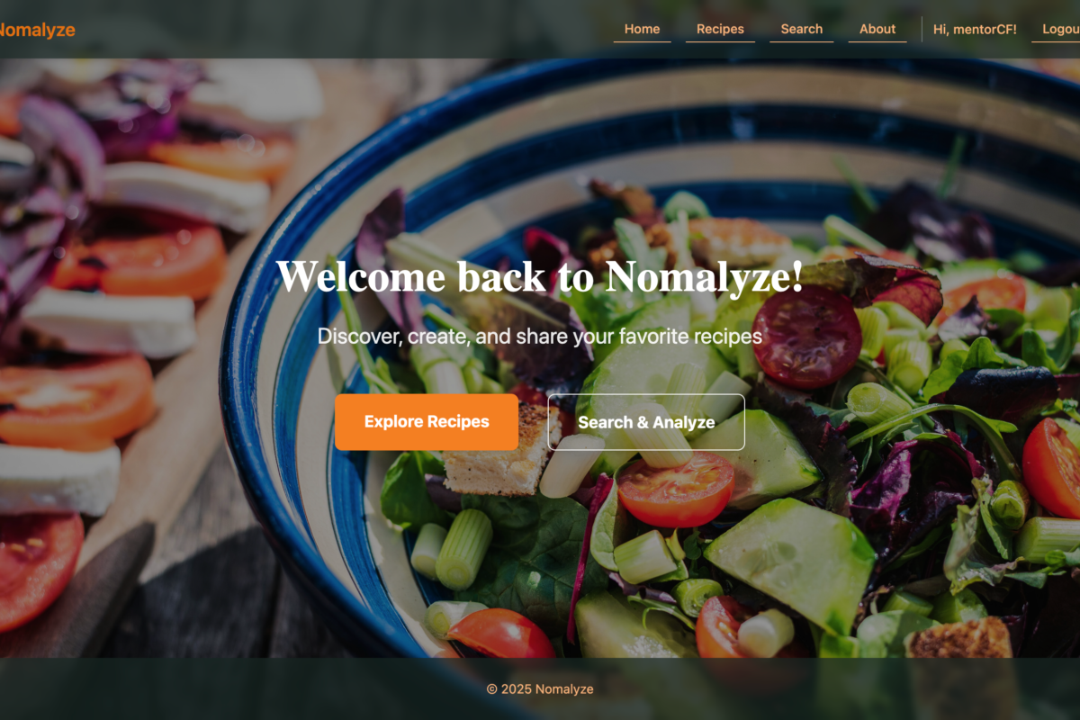Nomalyze django homepage
