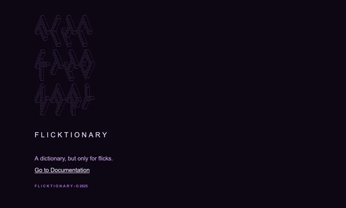 Flicktionary home